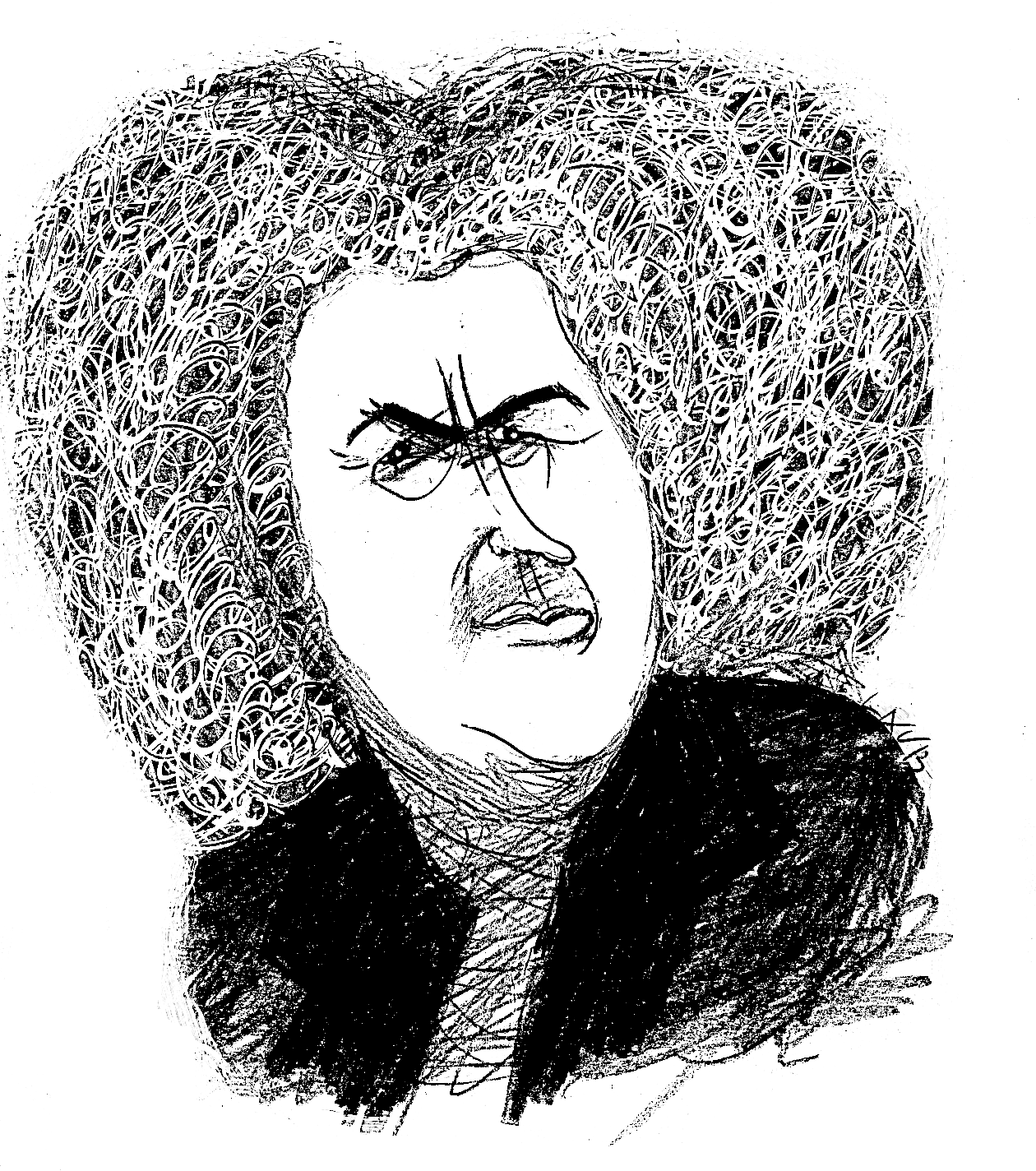 drawing of J.S. Bach