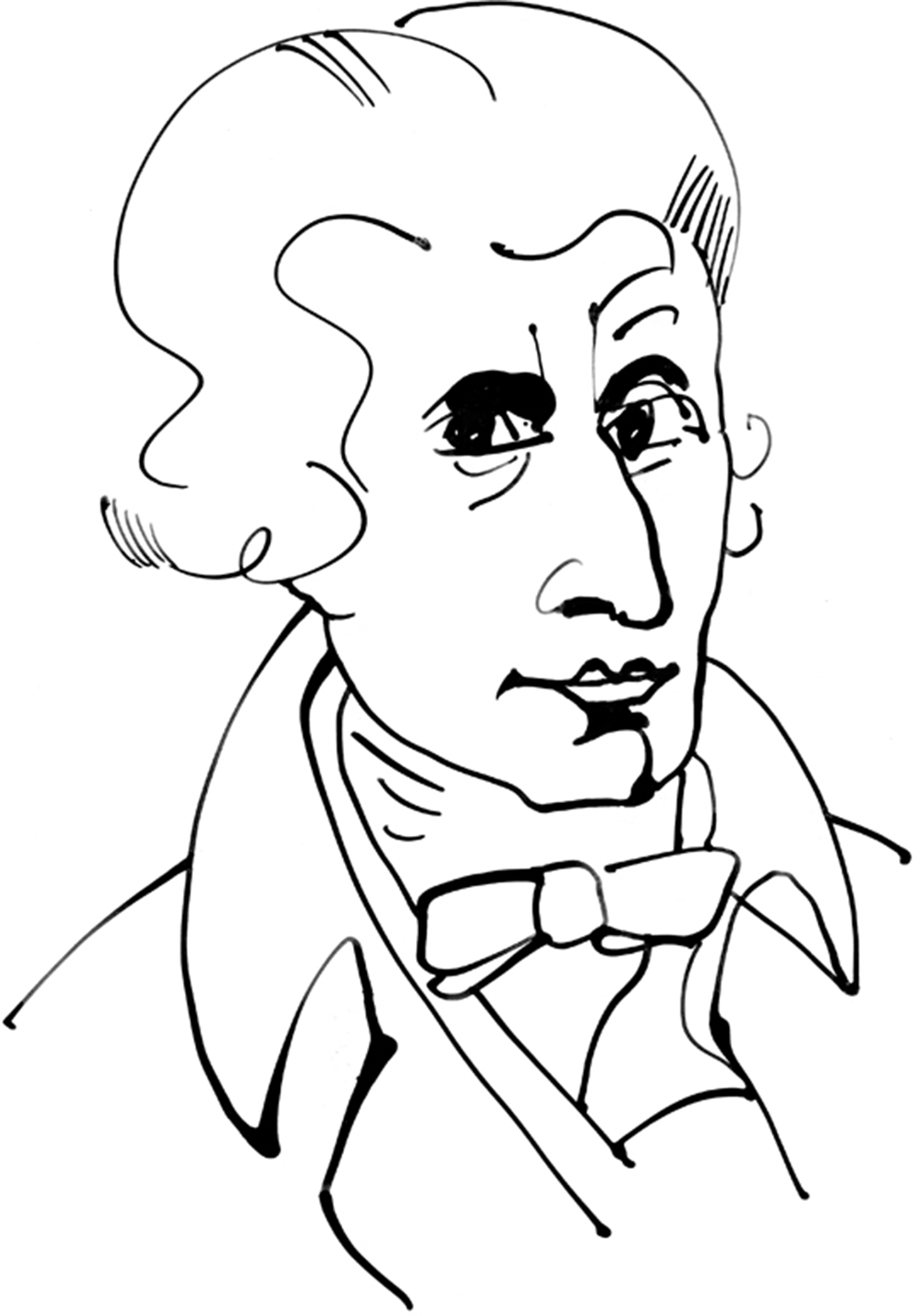 drawing of Franz Schubert