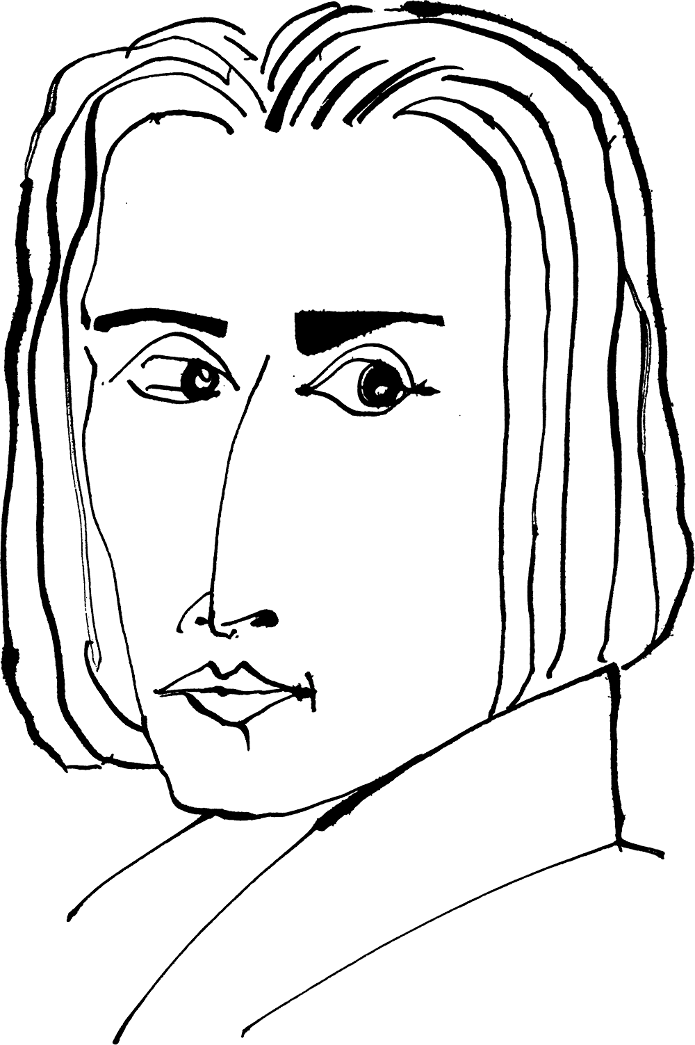 drawing of Franz Liszt