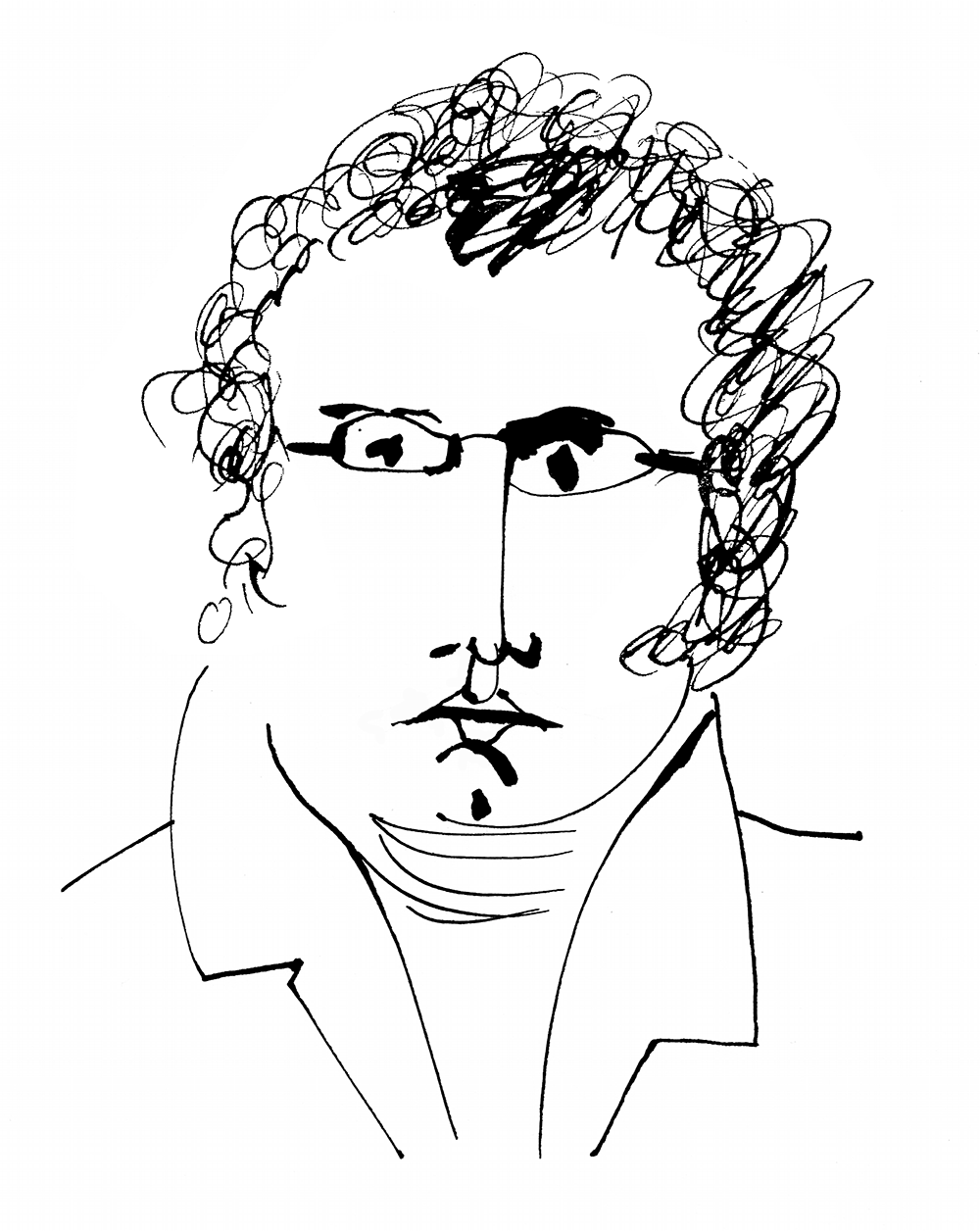 drawing of Franz Schubert