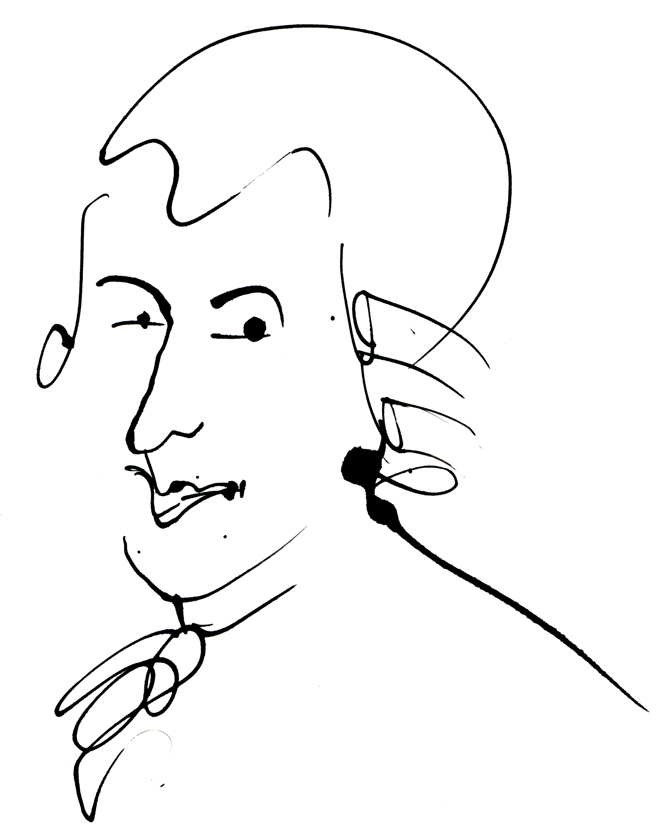 drawing of Wolfgang Amadeus Mozart
