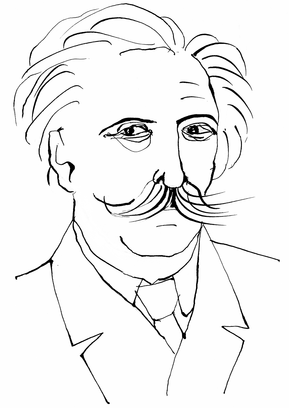 drawing of Gabriel Fauré